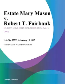 estate mary mason v. robert t. fairbank book cover image