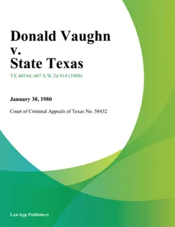 donald vaughn v. state texas book cover image