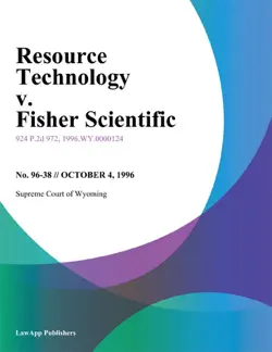 resource technology v. fisher scientific imagen de la portada del libro