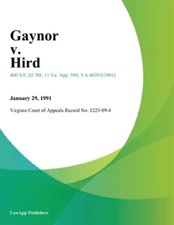 gaynor v. hird book cover image
