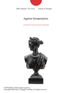 against interpretation. imagen de la portada del libro