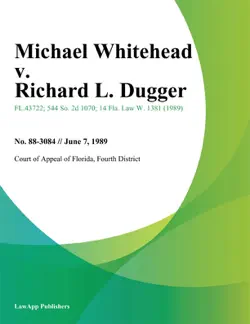 michael whitehead v. richard l. dugger book cover image