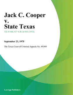 jack c. cooper v. state texas book cover image