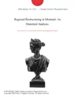 Regional Restructuring in Montreal: An Historical Analysis. sinopsis y comentarios