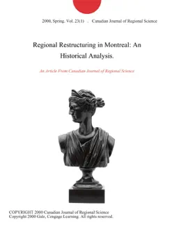 regional restructuring in montreal: an historical analysis. imagen de la portada del libro