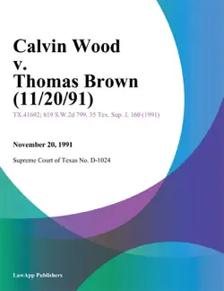 calvin wood v. thomas brown book cover image