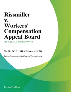 rissmiller v. workers compensation appeal board imagen de la portada del libro