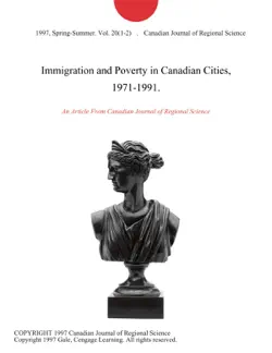 immigration and poverty in canadian cities, 1971-1991. imagen de la portada del libro