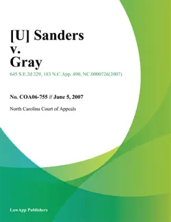 sanders v. gray book cover image