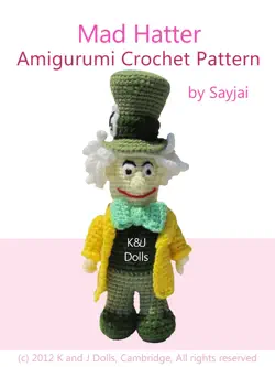 mad hatter amigurumi crochet pattern book cover image