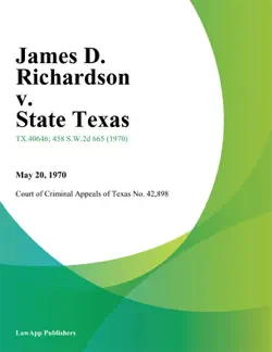 james d. richardson v. state texas book cover image