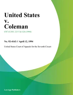 united states v. coleman imagen de la portada del libro