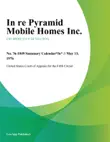 In re Pyramid Mobile Homes Inc. sinopsis y comentarios