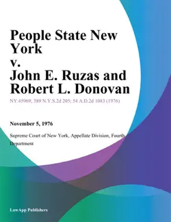 people state new york v. john e. ruzas and robert l. donovan book cover image