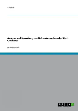 analyse und bewertung des nahverkehrsplans der stadt chemnitz book cover image