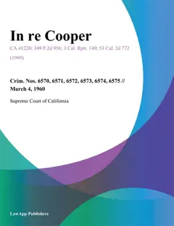 in re cooper book cover image