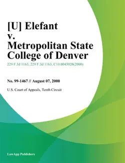 elefant v. metropolitan state college of denver book cover image