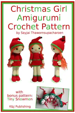 christmas girl amigurumi crochet pattern book cover image