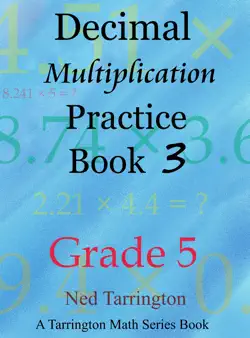 decimal multiplication practice book 3, grade 5 book cover image