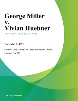 george miller v. vivian huebner book cover image