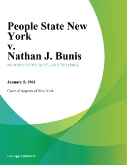 people state new york v. nathan j. bunis book cover image