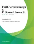 Faith Vredenburgh v. E. Russell Jones Et sinopsis y comentarios