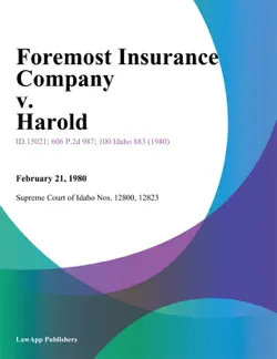 foremost insurance company v. harold imagen de la portada del libro