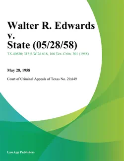 walter r. edwards v. state book cover image