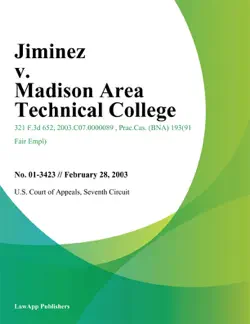 jiminez v. madison area technical college book cover image