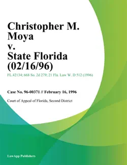 christopher m. moya v. state florida imagen de la portada del libro