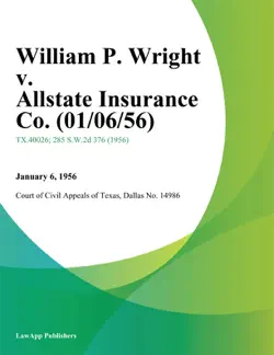 william p. wright v. allstate insurance co. book cover image