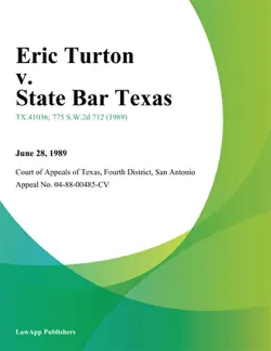 eric turton v. state bar texas imagen de la portada del libro