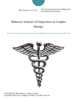 behavior analysis of forgiveness in couples therapy. book cover image