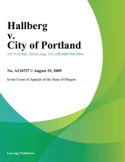 hallberg v. city of portland book cover image