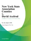 New York State Association Counties v. David Axelrod synopsis, comments