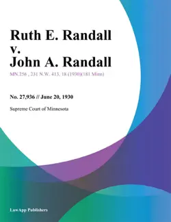 ruth e. randall v. john a. randall book cover image