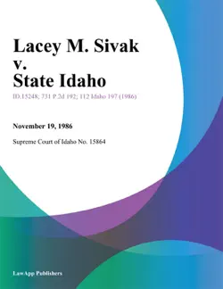 lacey m. sivak v. state idaho book cover image