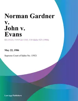 norman gardner v. john v. evans book cover image