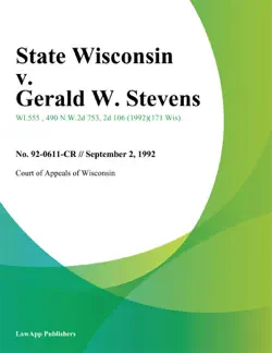 state wisconsin v. gerald w. stevens imagen de la portada del libro