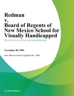 redman v. board of regents of new mexico school for visually handicapped book cover image
