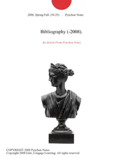 bibliography (-2008). imagen de la portada del libro