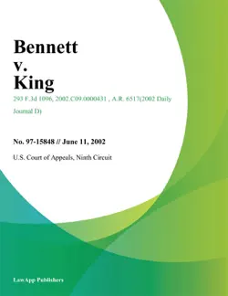 bennett v. king book cover image