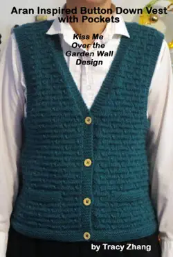 aran inspired button down vest with pockets kiss me over the garden wall design book cover image