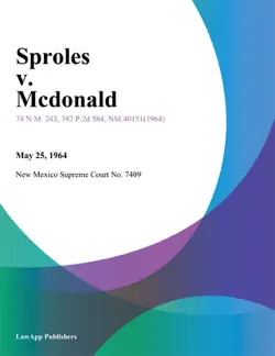 sproles v. mcdonald book cover image