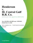 Henderson v. Ill. Central Gulf R.R. Co. synopsis, comments