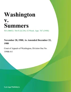 washington v. summers book cover image