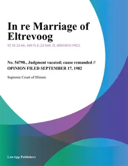 in re marriage of eltrevoog book cover image