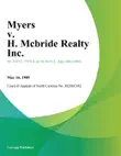 Myers v. H. Mcbride Realty Inc. synopsis, comments