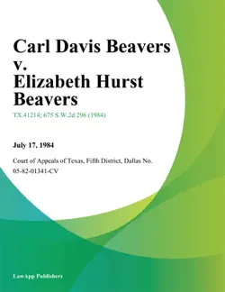 carl davis beavers v. elizabeth hurst beavers book cover image