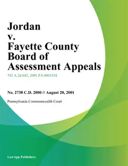 jordan v. fayette county board of assessment appeals book cover image
